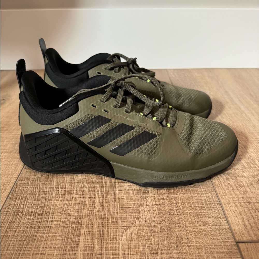 Men’s Adidas Dropset 2 Trainers - Gym/Weighlifting Shoes Size 8 GREEN